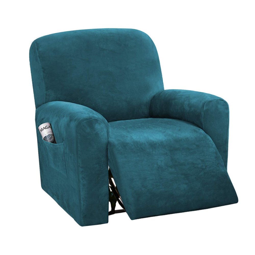 yishen-household velvet 2pcs 1seater recliner cover